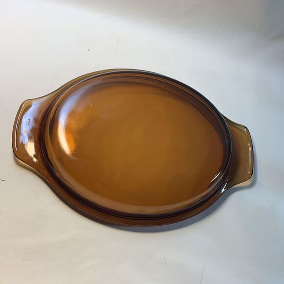 Fire King Anchor Hocking USA Amber 1 1/2 Quart EUC Oven Proof With Lid Vintage - Picture 6 of 7